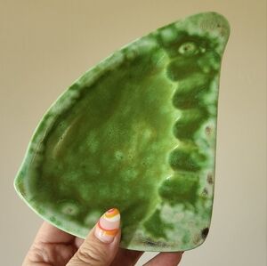 Vintage ceramic acid dripped ashtray or catch all